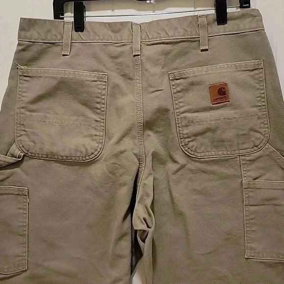 Carhartt Original Dungaree Fit Grey Carpenter Pants Size 36X32 - Picture 4 of 8